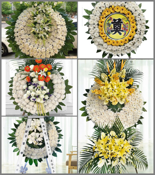山东莱芜莱城区苗山镇陈家店村花圈速递