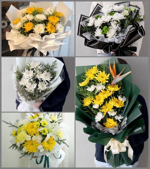 山东莱芜莱城区苗山镇陈家店村白事花束代送